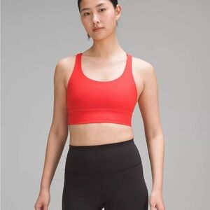 Lululemon Energy Longline Bra - Hot Heat / Red